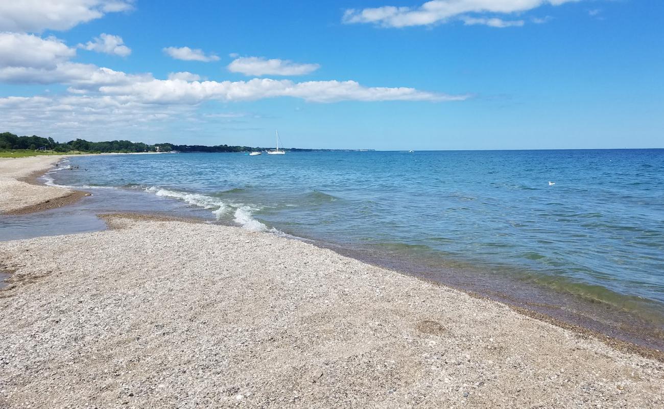 Photo of Alford Beach with gray sand &  rocks surface