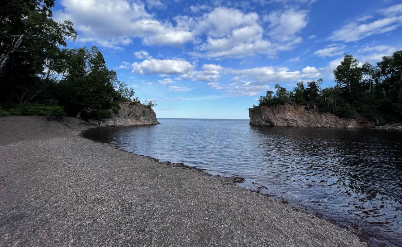 Photo of Lake Superior Beach with rocks cover surface