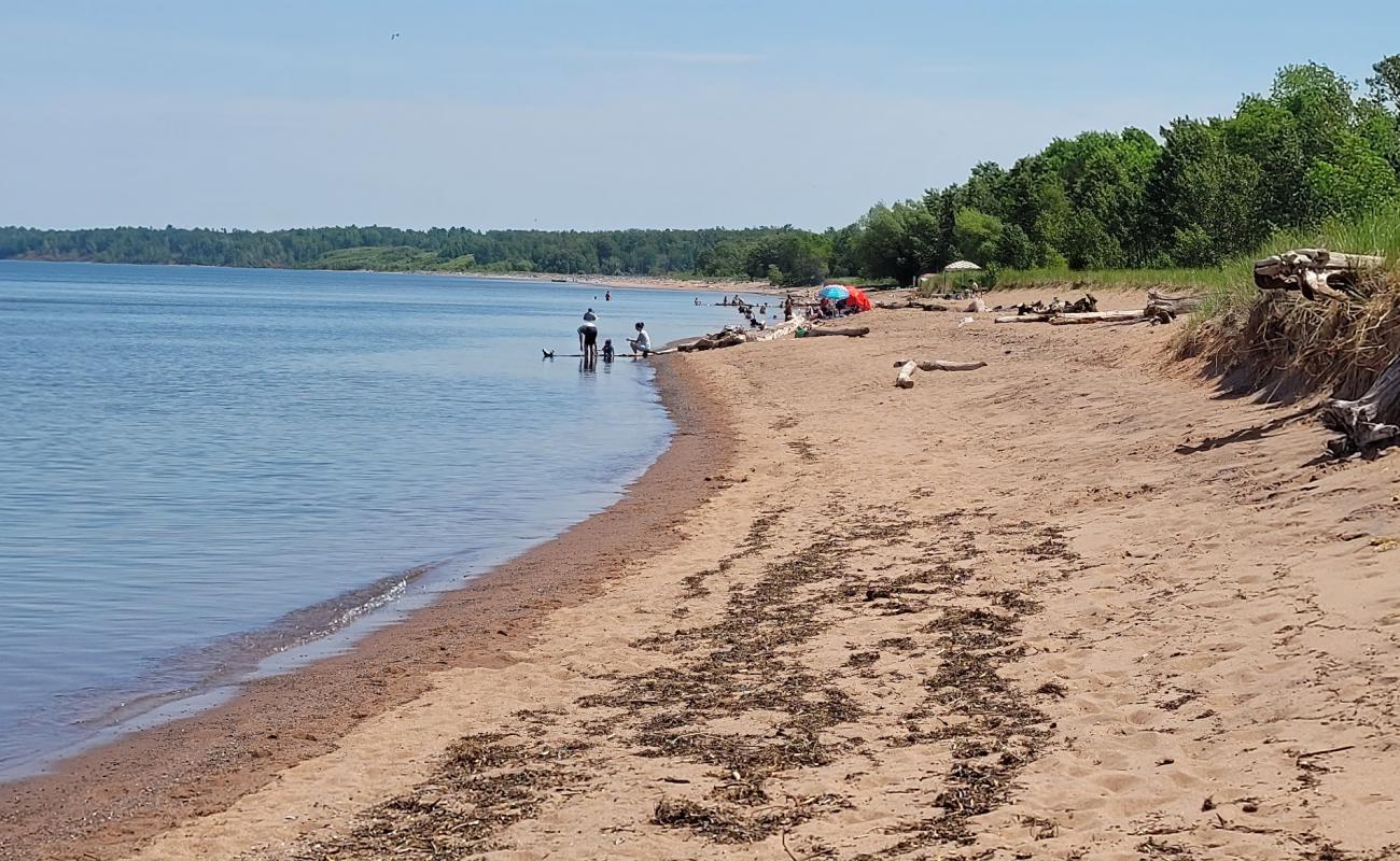 Photo of Wisconsin Point Beach with bright sand surface