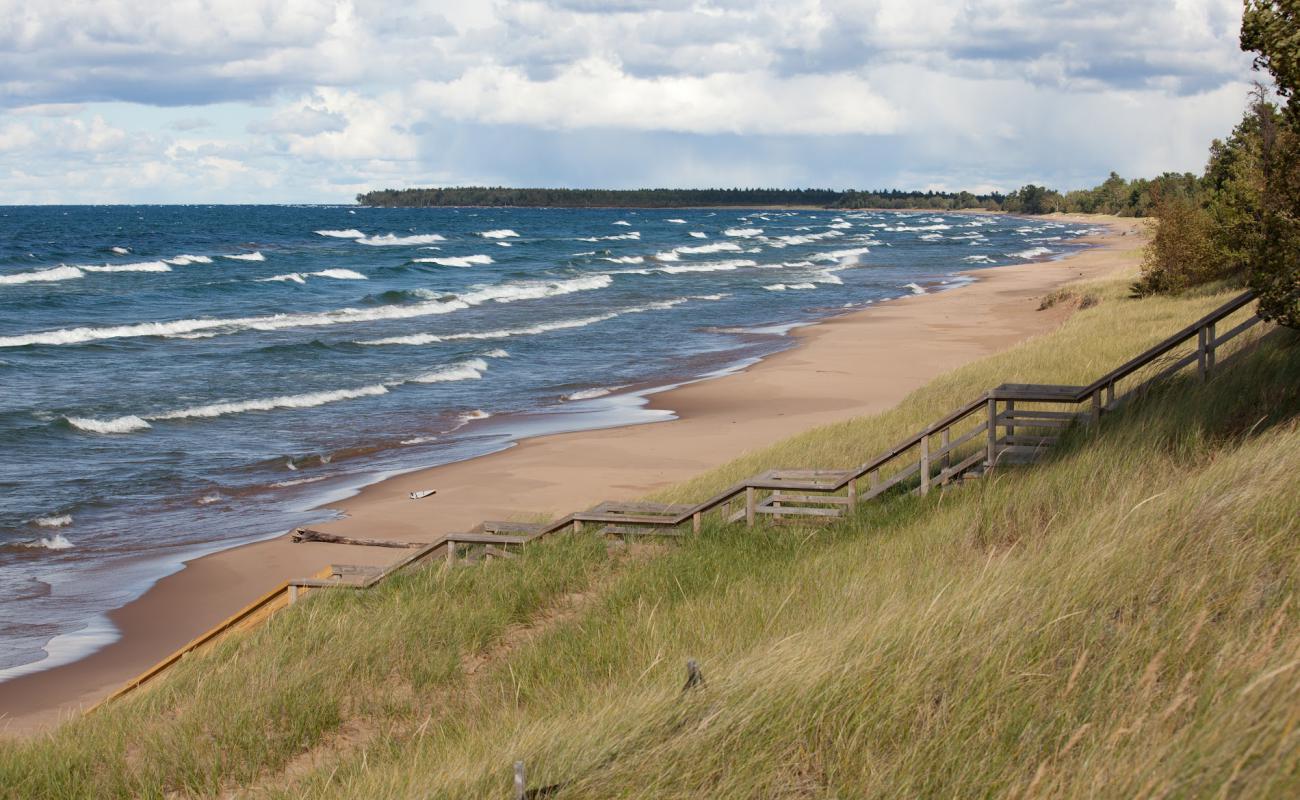 Photo of Lake Superior Beach with bright sand surface