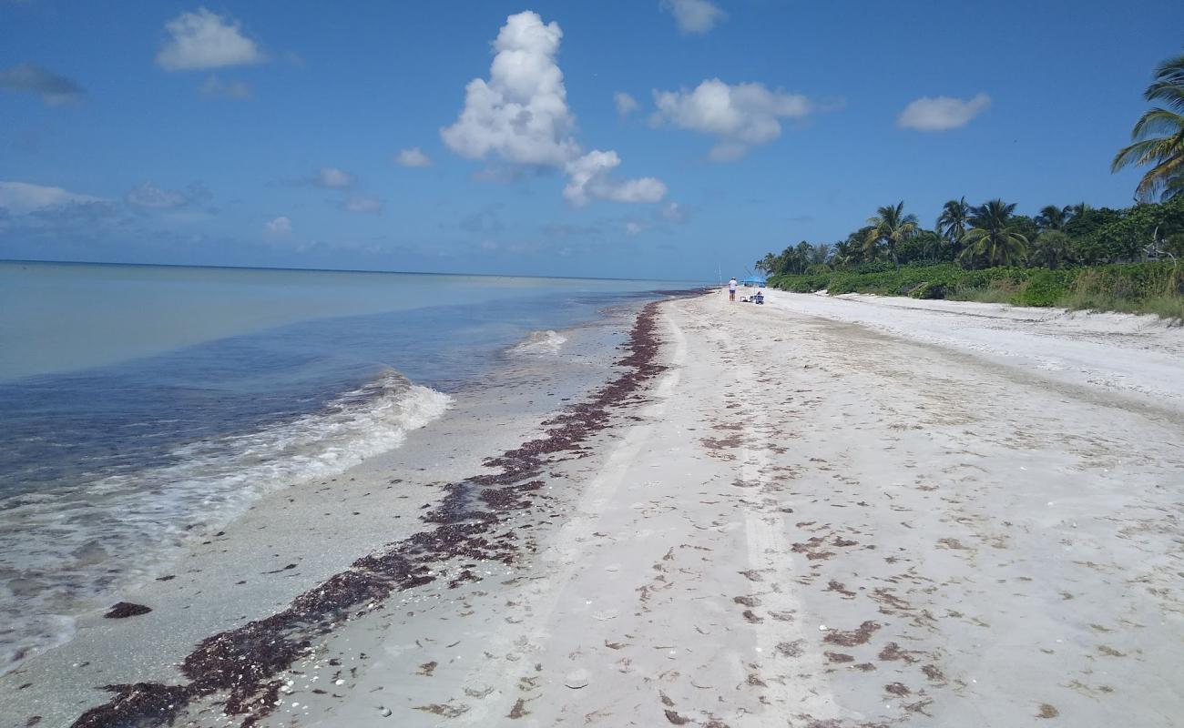 Photo of Sanibel beach with white sand surface