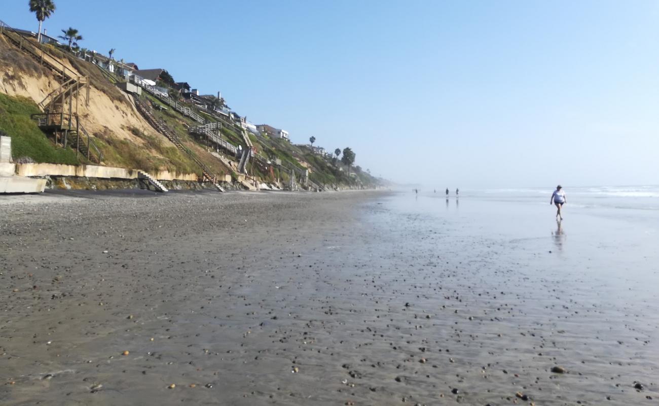 Photo of Encinitas beach with bright sand surface