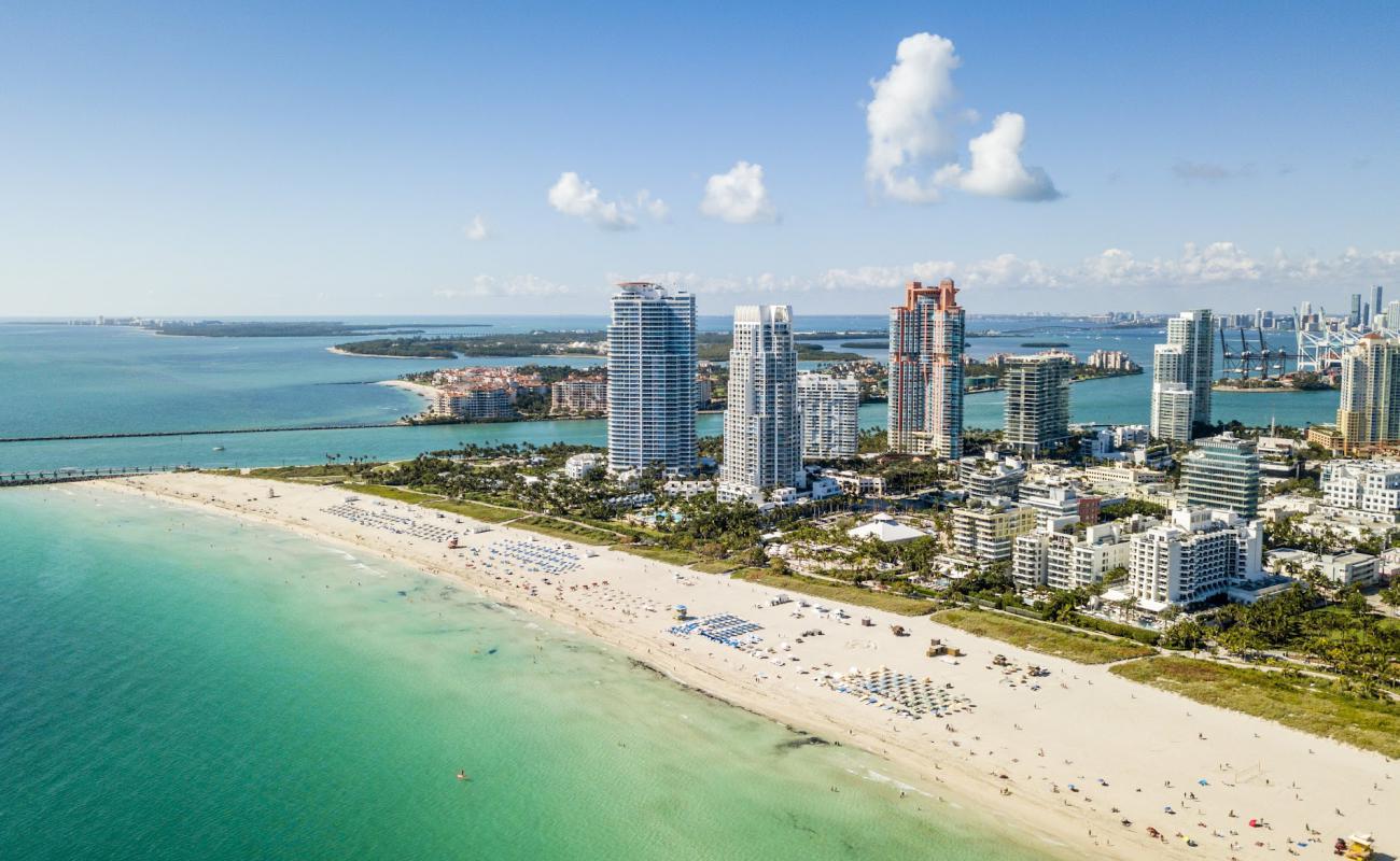 Photo of South Pointe Beach with white fine sand surface