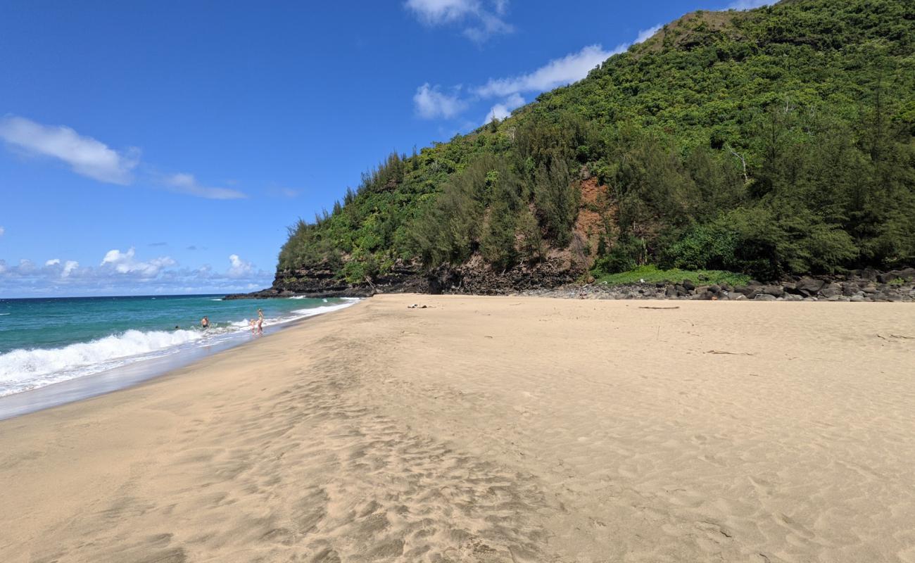 Photo of Hanakapiai Beach with bright sand surface