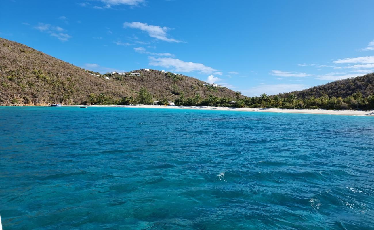 Photo of White beach with bright sand surface