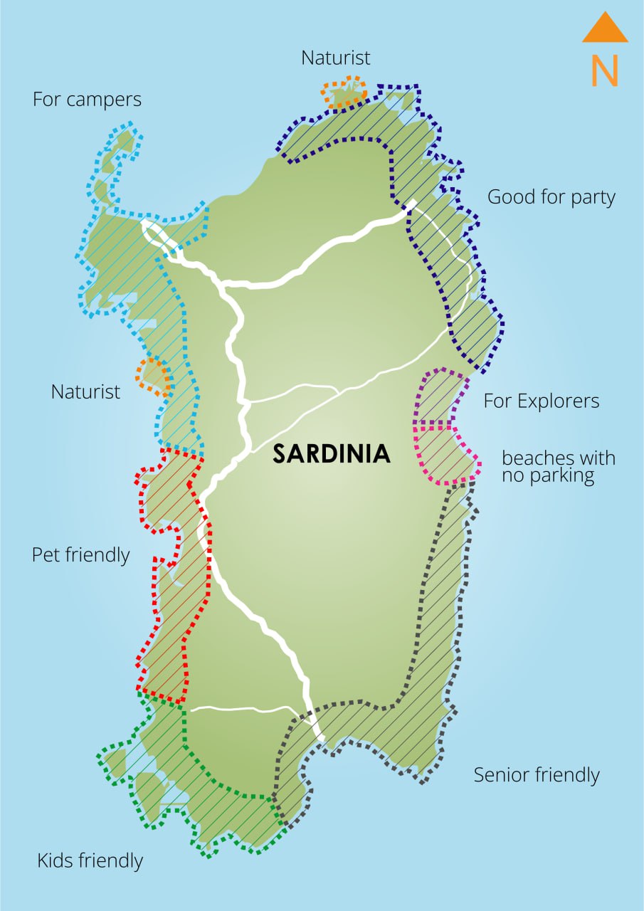 Map of Sardinia