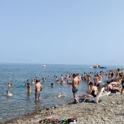 Photo of Batumi beach and the settlement